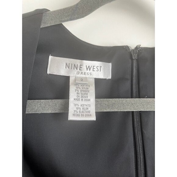 Vintage Black Silky Bodycon Dress - Picture 3 of 3